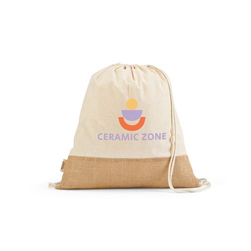 Sac à cordon Denali rCOTON 180 g/m² et jute 275 g/m² - 8