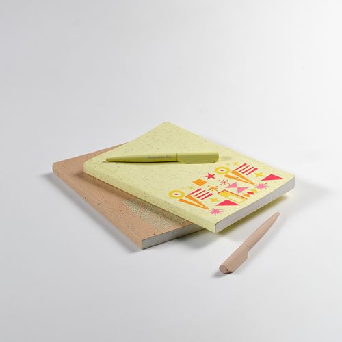 Carnet Lewis couverture en feuille de maïs,196p recyclées 80g/m²