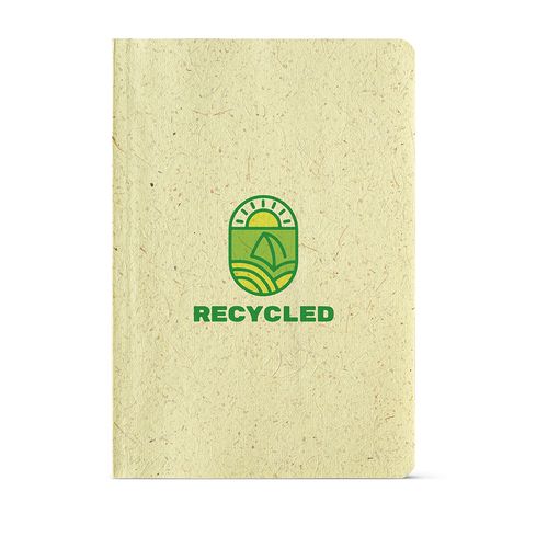 amarillo pastel Bloc Lewis A5; tapa de hoja de maíz. 196 págs. 80 gsm recicladas