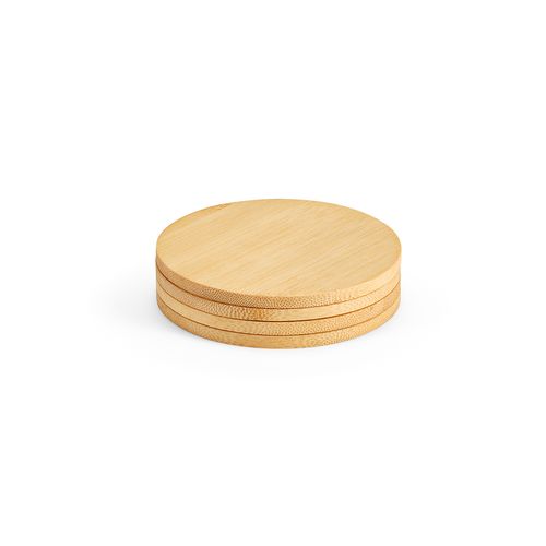 natural Posavasos Christo de bambú. Set de 4 unidades
