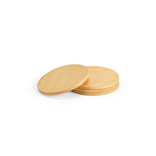 Sous-verres Christo en bambou, set de 4