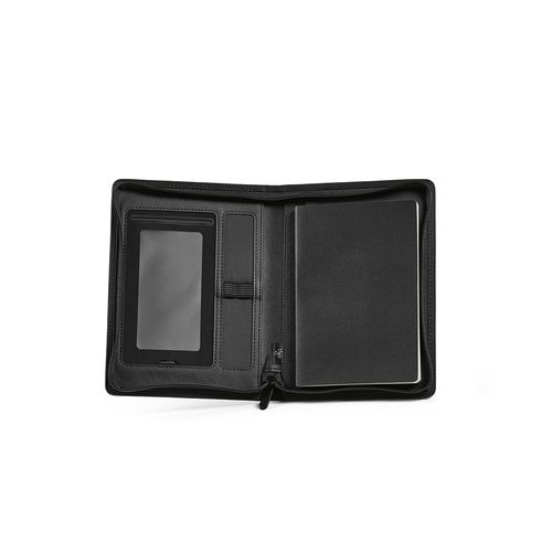 Carpeta Orwell A5 rPU. Bloc con 64 hojas FSC y cierre cremallera