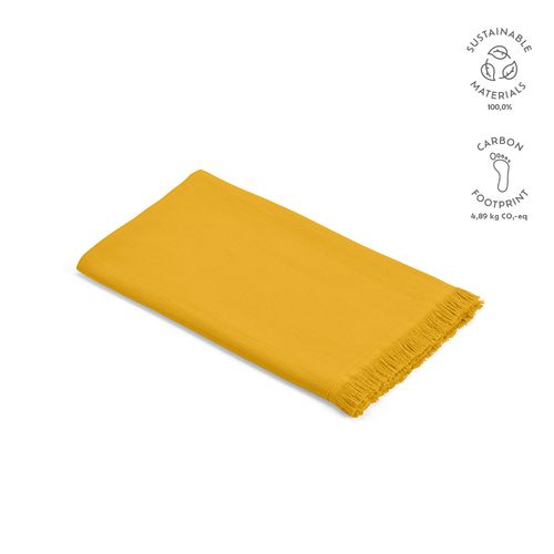 amarillo oscuro Toalla Cellini de algodón reciclado de 250 gsm. Made in Portugal