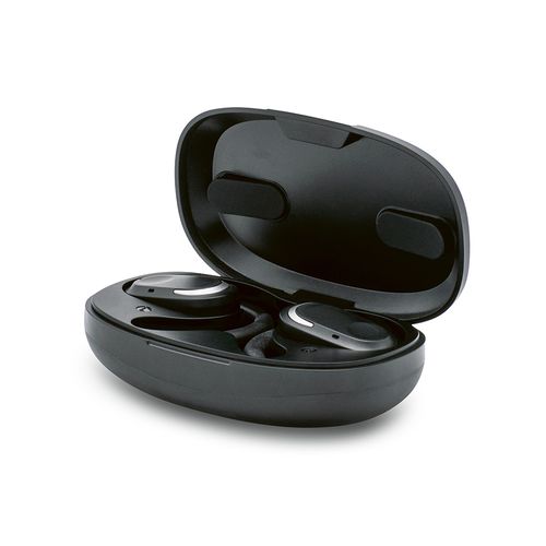 black Auricular AeroTunes; rABS,750 mAh. Autonomía:30 horas. Open Ear