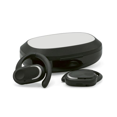 black Auricular AeroTunes; rABS,750 mAh. Autonomía:30 horas. Open Ear