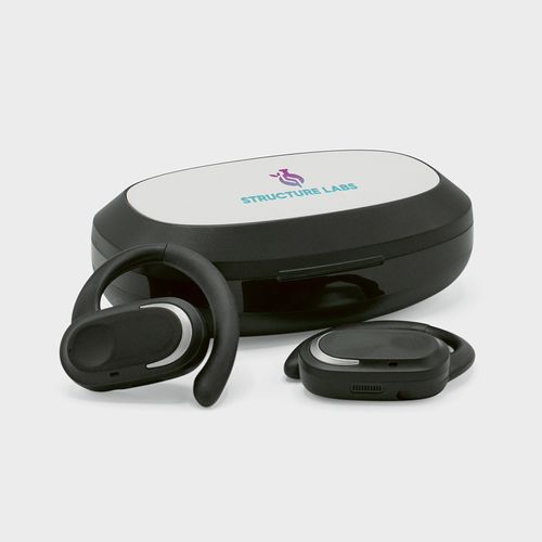 black Auricular AeroTunes; rABS,750 mAh. Autonomía:30 horas. Open Ear