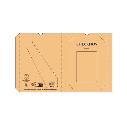 Carnet Chekhov couverture en feuilles de thé, 196p 80g/m²