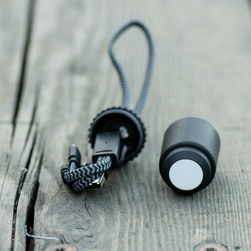 black Cable de rPET Versacord 5 en 1. Tubo rABS. Carga Rápida