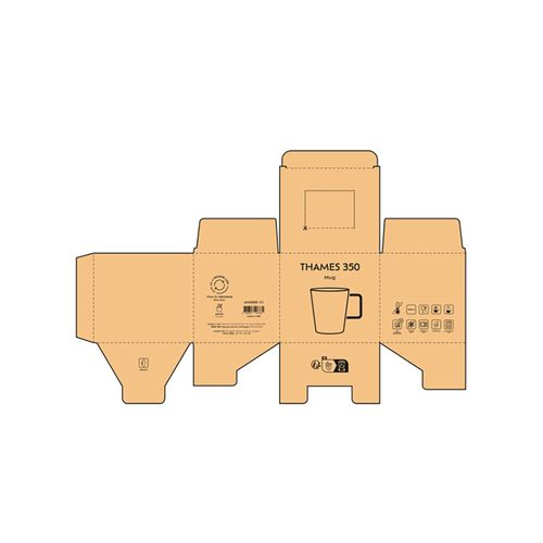 Taza de cerámica Thames 350. 360 ml. Acabado mate