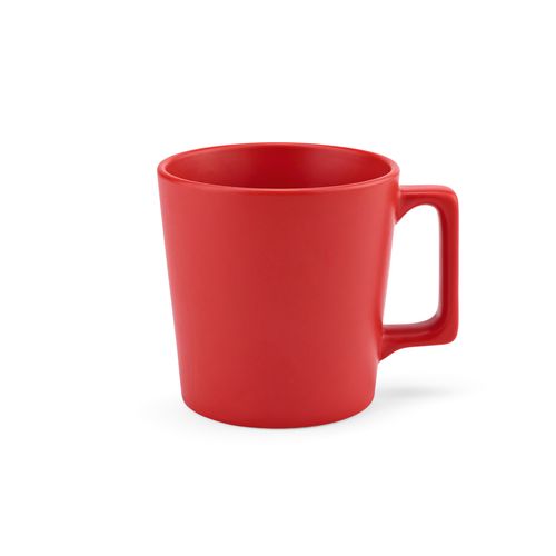 red Taza de cerámica Thames 350. 360 ml. Acabado mate