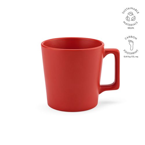 red Taza de cerámica Thames 350. 360 ml. Acabado mate