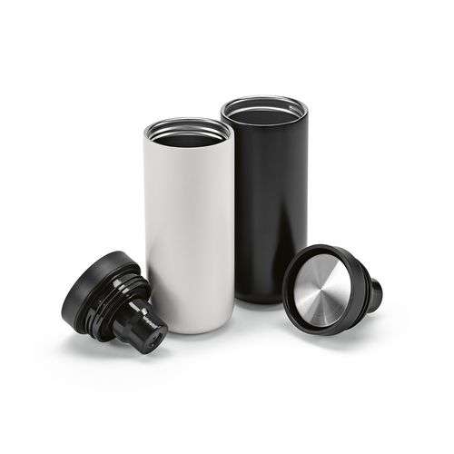 Vaso de viaje Senegal; rInox, 400 ml. Doble pared, tapa  360°