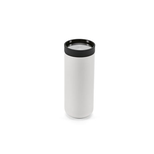 white Vaso de viaje Senegal; rInox, 400 ml. Doble pared, tapa 360°