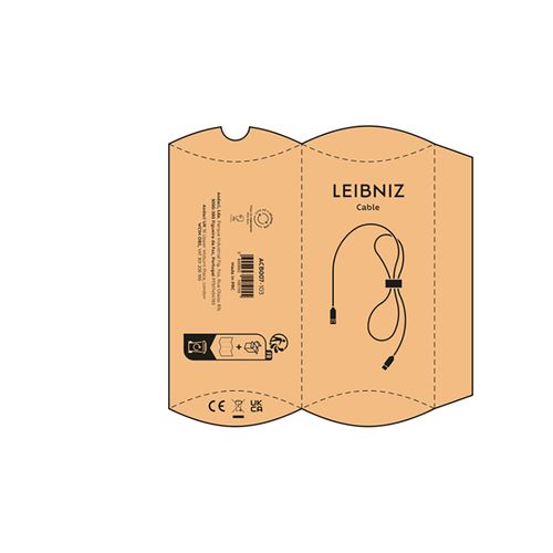 black Cable Leibniz Cable rPET. 1 m USB-C a USB-A