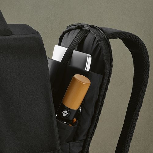 Sac à dos Budapest 16L rPET. Poche avant. Poche ordinateur 17"