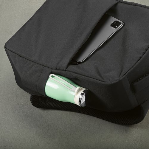 Sac à dos Budapest 16L rPET. Poche avant. Poche ordinateur 17"