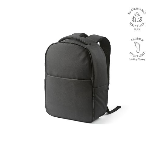 black Mochila Budapest de 16 L de rPET. Bolsillo frontal. PC de 17
