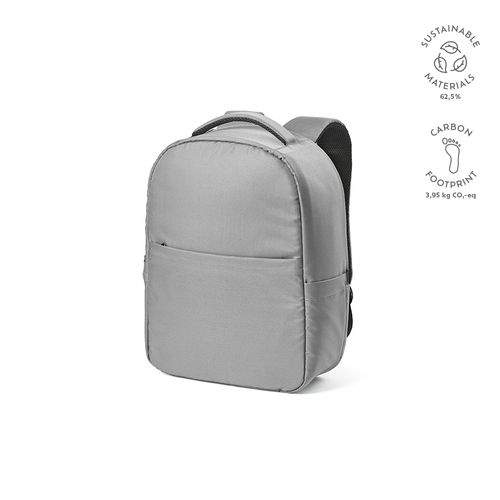 Sac à dos Budapest 16L rPET. Poche avant. Poche ordinateur 17"