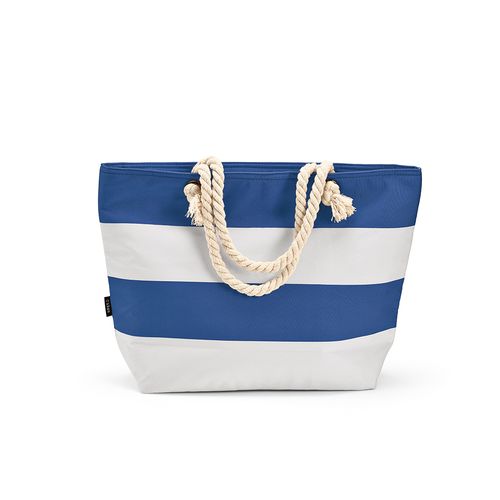 Bolsa térmica Athens de 15 l de rPET. Bolsillo; y asas de rCotton