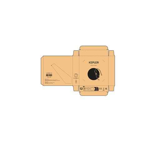 natural Cargador inalámbrico Kepler; de bambú, 15 W. Puerto USB-C
