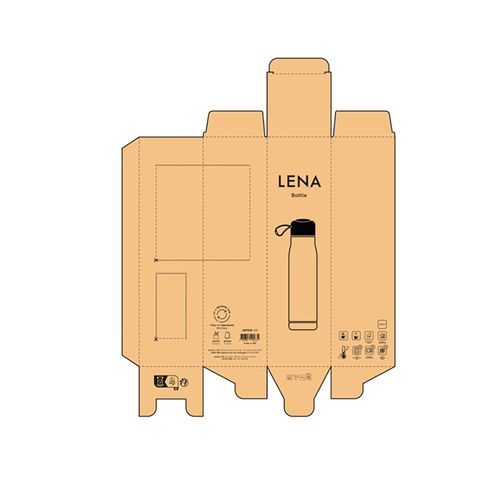 blue Botella Lena; rInox, 570 ml. Doble pared, hermética. Asa de rPet