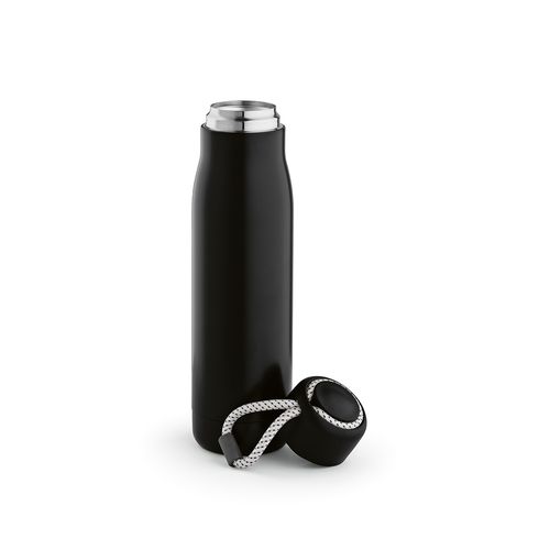 Gourde Lena rInox 570ml. IDouble paroi, étanche,poignée en rPET