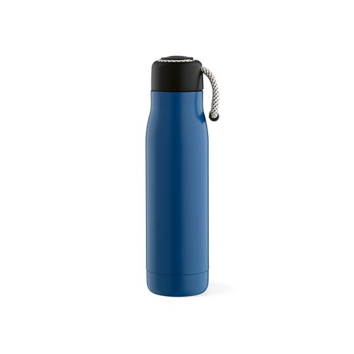 blue Botella Lena; rInox, 570 ml. Doble pared, hermética. Asa de rPet