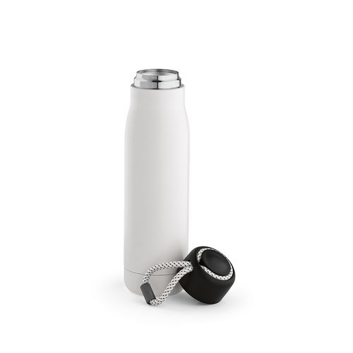 Gourde Lena rInox 570ml. IDouble paroi, étanche,poignée en rPET