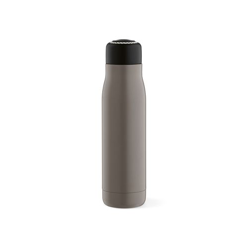 gray Botella Lena; rInox, 570 ml. Doble pared, hermética. Asa de rPet