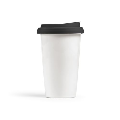Gobelet de voyage Tagus céramique 330ml. Couvercle coloré