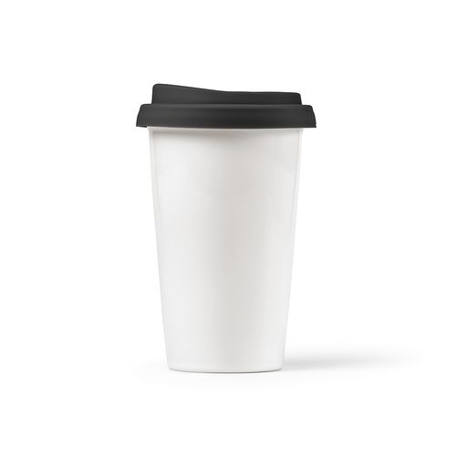 Gobelet de voyage Tagus céramique 330ml. Couvercle coloré