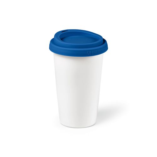 Gobelet de voyage Tagus céramique 330ml. Couvercle coloré