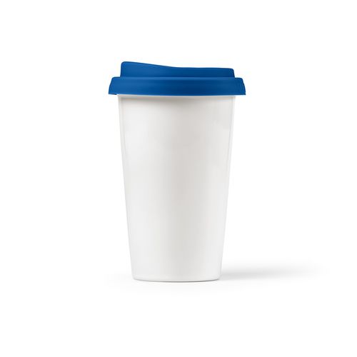 Gobelet de voyage Tagus céramique 330ml. Couvercle coloré