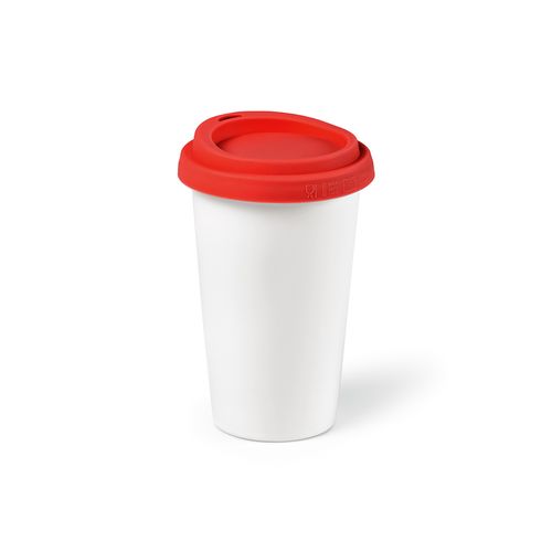 Gobelet de voyage Tagus céramique 330ml. Couvercle coloré