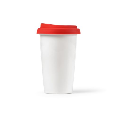 Gobelet de voyage Tagus céramique 330ml. Couvercle coloré