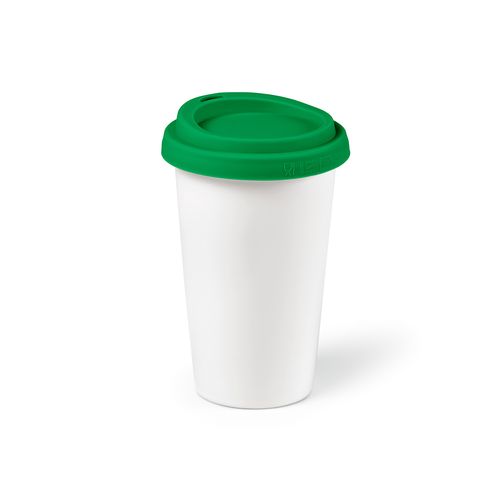 Gobelet de voyage Tagus céramique 330ml. Couvercle coloré