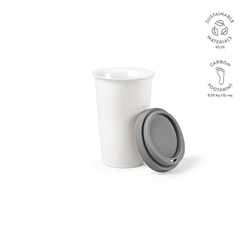 Gobelet de voyage Tagus céramique 330ml. Couvercle coloré