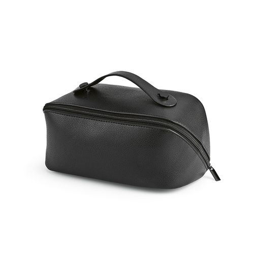 black Neceser Macao 3,5L hecho en Piel reciclada con cremallera y asa