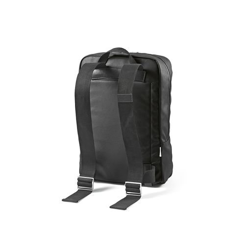 black Mochila Vienna de 23 L, rCotton de 340 gsm y rPU. PC de 17
