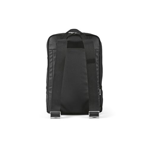 black Mochila Vienna de 23 L, rCotton de 340 gsm y rPU. PC de 17