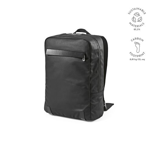 black Mochila Vienna de 23 L, rCotton de 340 gsm y rPU. PC de 17