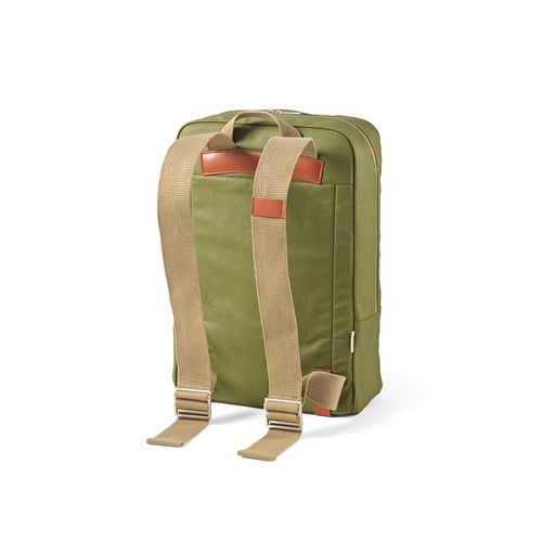 ejército verde Mochila Vienna de 23 L, rCotton de 340 gsm y rPU. PC de 17