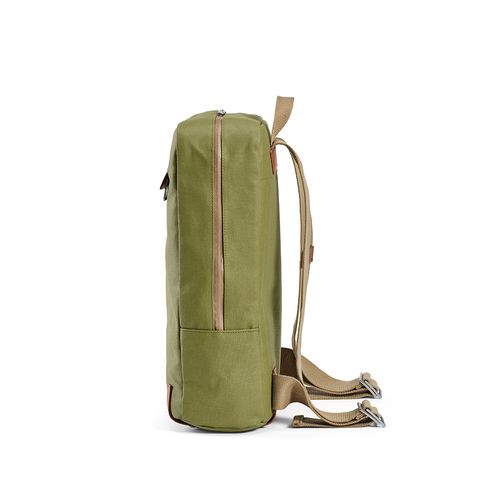 ejército verde Mochila Vienna de 23 L, rCotton de 340 gsm y rPU. PC de 17
