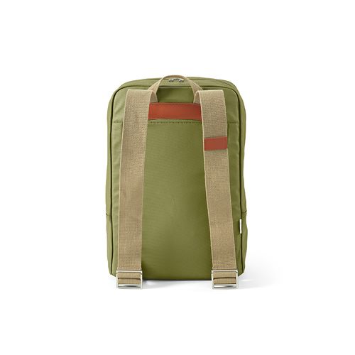 ejército verde Mochila Vienna de 23 L, rCotton de 340 gsm y rPU. PC de 17