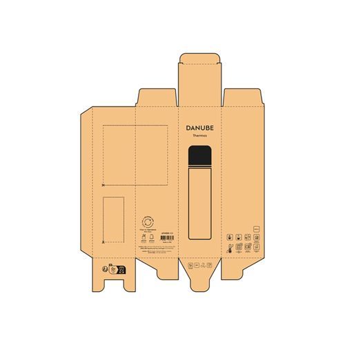 Termo Danubio; de rInox.  500 ml. Incluye 1 taza en la tapa