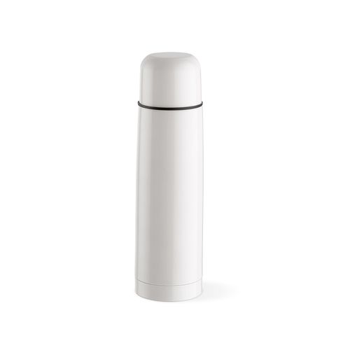 white Termo Danubio; de rInox. 500 ml. Incluye 1 taza en la tapa