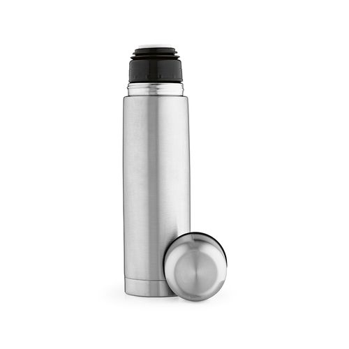 plateado Termo Danubio; de rInox. 500 ml. Incluye 1 taza en la tapa