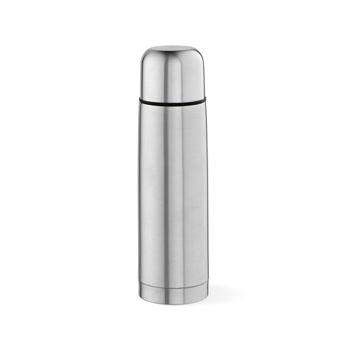 plateado Termo Danubio; de rInox. 500 ml. Incluye 1 taza en la tapa