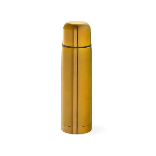 amarillo oscuro Termo Danubio; de rInox. 500 ml. Incluye 1 taza en la tapa