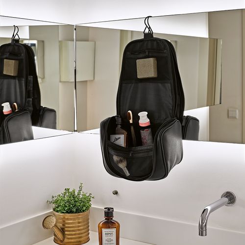 black Neceser Shanghai de 5 l fabricado en rPU; con asa y gancho